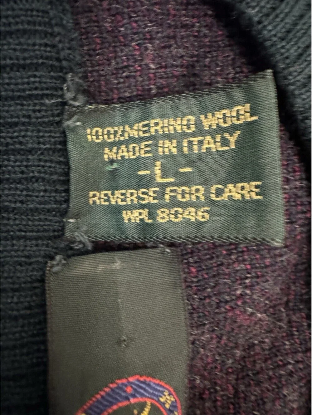 Club Room Merino Wool Sweater Men’s L Made in Italy Vintage Geometric Knit